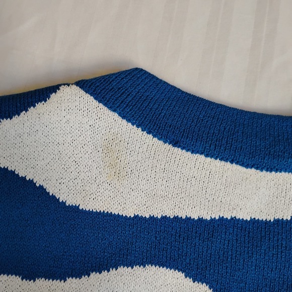 St John Suit 10 Skirt Sweater Set Santana Knit Nautical Vintage Old Money - Picture 12 of 16